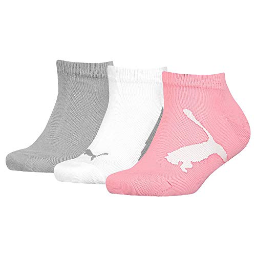 PUMA Unisex Kinder Bwt Sneaker Socken, 3er pack, Pink / Grey, 30 von PUMA