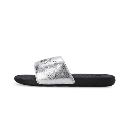 Puma Unisex Adults Cool Cat 2.0 Metallic Shine Slide Sandals, Puma Silver-Puma Gold-Puma Black, 35.5 EU von PUMA