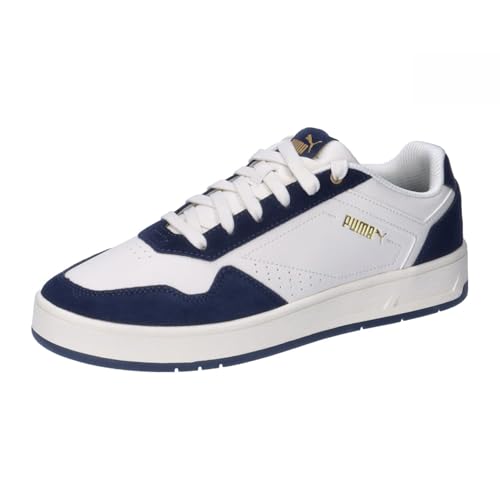 PUMA Unisex Court Classic SD Sneaker, Frosted Ivory-Club Navy Gold, 37 EU von PUMA