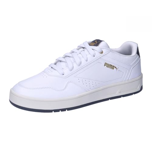 PUMA Unisex Court Classic Sneaker, White-Galactic Gray Gold, 41 EU von PUMA