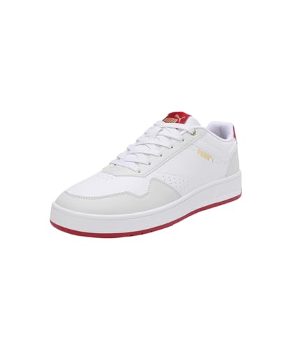 PUMA Unisex Court Classic Turnschuhe, White Vapor Gray Club Red, 44 EU von PUMA