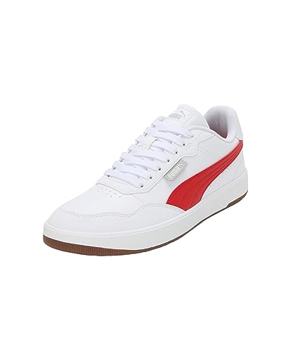 PUMA Unisex Court Ultra Lite Leichtathletik-Schuh, Weiß, für alle Zeiten, Rot, kühles Hellgrau, 44 EU von PUMA