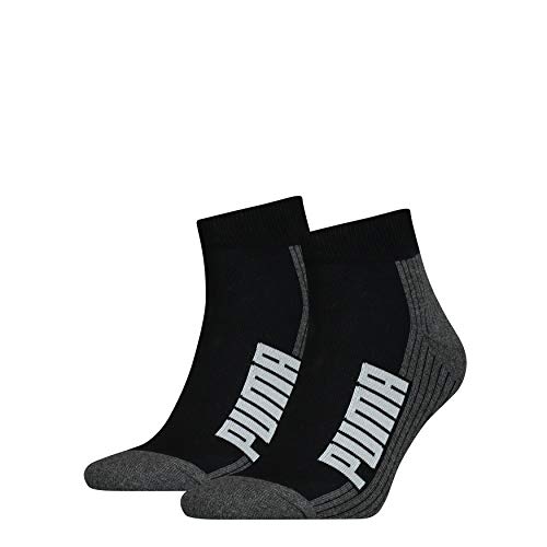 PUMA Unisex Cushioned Quarter Socken 6er Pack (Black/White (001), 43-46) von PUMA