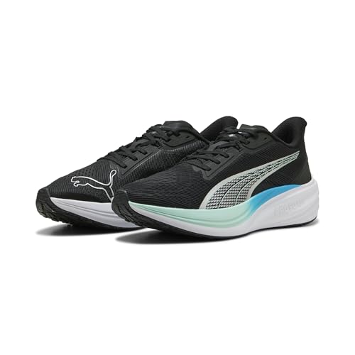 PUMA Unisex Darter Pro Straßen-Laufschuh, Black Silber Mint Melt Speed Blau, 39 EU von PUMA