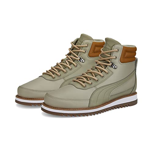 PUMA Unisex Desierto v2 High Boot, Pebble Gray-Pebble Gray-Desert Tan, 45 EU von PUMA