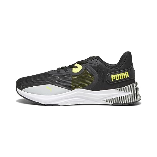 PUMA Unisex Disperse Xt 3 Hyperwave Straßen-Laufschuh, Ash Gray Black Yellow Burst White, 38.5 EU von PUMA