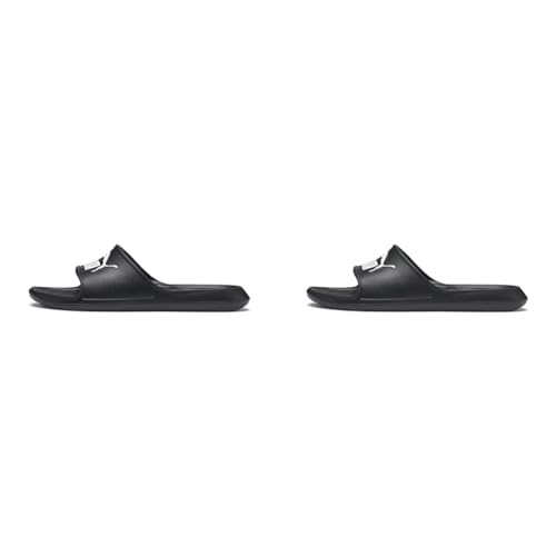 PUMA Unisex Divecat V2 Schiebe-Sandalen, Puma Black Puma White, 46 EU (Packung mit 2) von PUMA