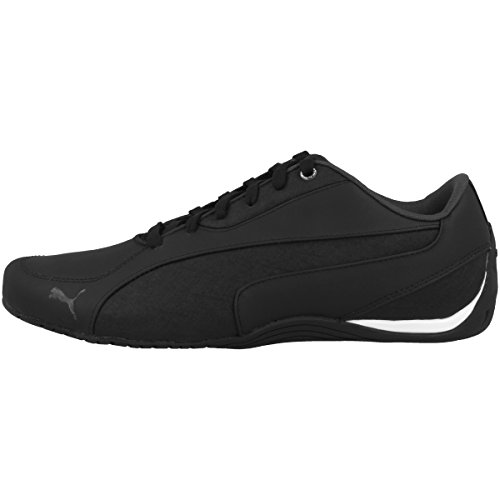 PUMA Unisex Sneakers knöchelfrei Drift Cat 5 Leder, Schwarz Schwarz Asphalt, 41 EU von PUMA