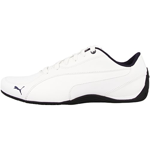 PUMA Unisex Sneakers knöchelfrei Drift Cat 5 Leder, Weiß Weiß Blau Himmel, 41 EU von PUMA