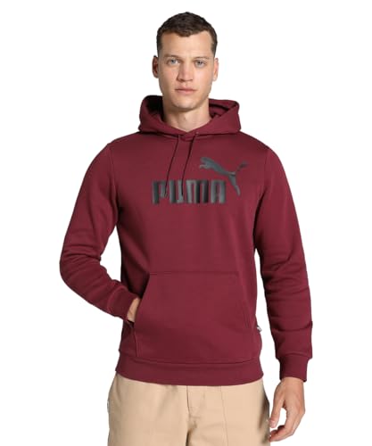 PUMA Unisex ESS Big Logo Hoodie FL (S) Sweatshirt, Dunkler Jasper, L von PUMA