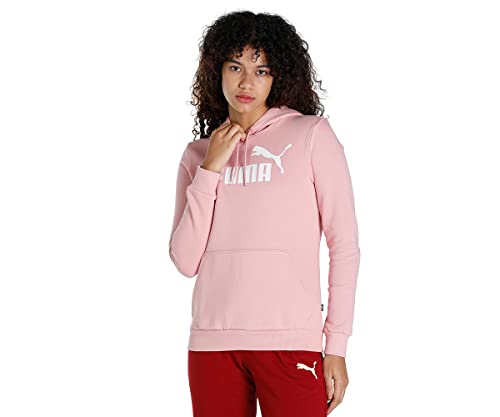 Puma Unisex ESS Logo Hoodie FL Sweatshirt, rosa (Bridal Rose), L von PUMA