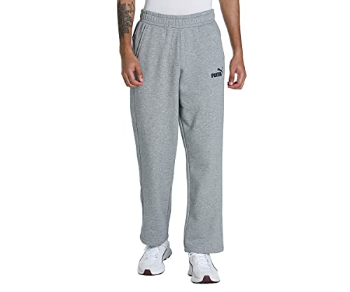 PUMA Unisex ESS Logo Pants FL Op Hose, Mittelgrau, HEA, M von PUMA