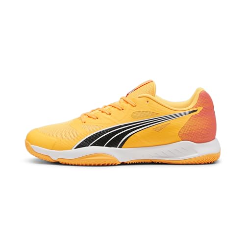 PUMA Unisex Eliminate Turbo Indoor Court Shoe, Sun Stream-Sunset Glow Black, 46 EU von PUMA