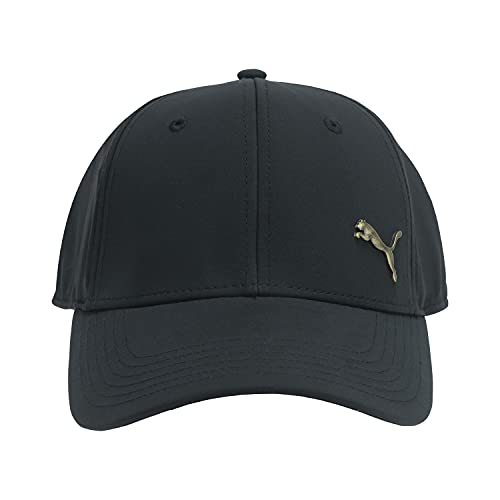 PUMA Unisex-Erwachsene Stretch Fit Cap Baseballkappe, schwarz/Gold, S/M von PUMA