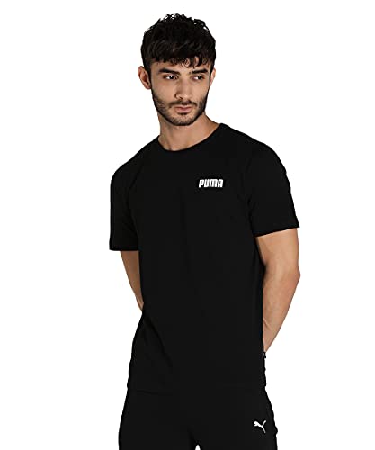 PUMA Unisex Essentials T-Shirt mit kleinem Logo, Schwarz , S von PUMA