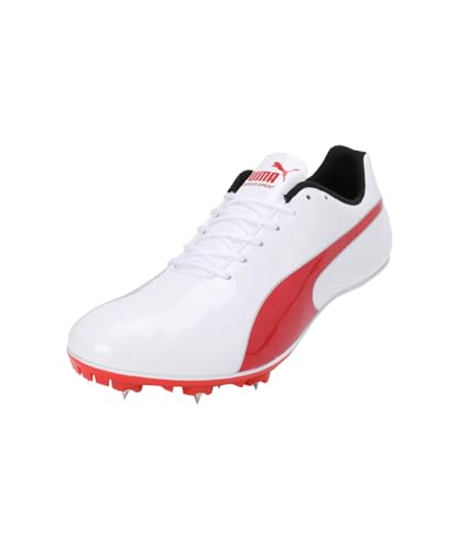 PUMA Unisex Evospeed Sprint 14.5 Track and Field Shoe, White RED Silver, 40.5 EU PUMA Unisex Evospeed Sprint 14.5 Track and Field Shoe, White RED Silver, 40.5 EU von PUMA