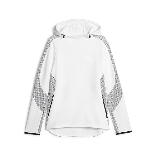 PUMA Unisex Evostripe Hoodie Dk Sweatshirt, weiß, L von PUMA