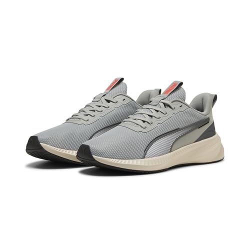 PUMA Unisex Flyer LITE 3 Straßen-Laufschuh, Alpine Snow-Flat Light Gray Black-Glowing RED, 38 EU von PUMA