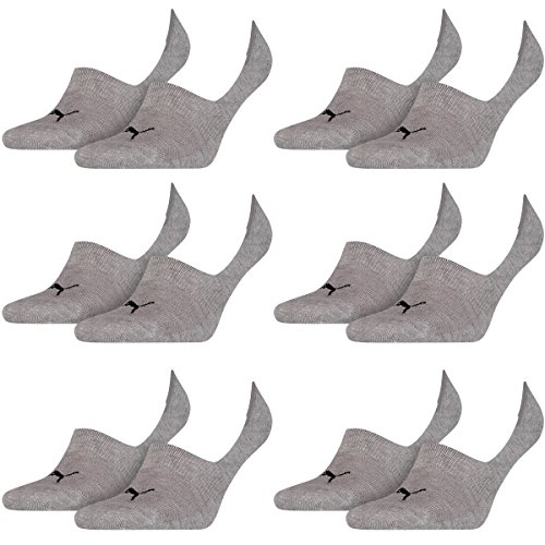 Puma Unisex Footie Socken, Grau, 43/46 (2er Pack) von PUMA