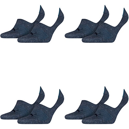 PUMA 8 Paar Socken Footie Sportsocken Invisible Gr. 35-46 Unisex, Farbe:460 denim blue, Socken & Strümpfe:43-46 von PUMA