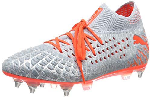 Puma Unisex Future 4.1 Netfit Mxsg Fußballschuhe, Grau (Glacial Blue-NRGY Red-High Risk Red 01), 48.5 EU von PUMA
