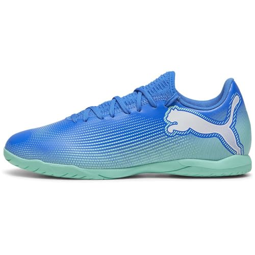 PUMA Unisex Future 7 Play IT Soccer Shoe, Hyperlink Blue-Mint White, 42.5 EU von PUMA