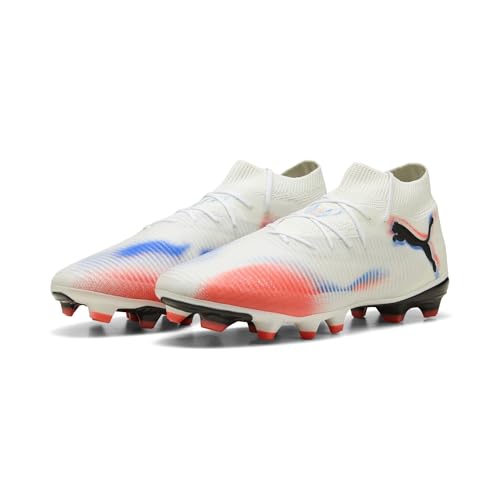 PUMA Unisex Future 8 Pro Fg/Ag Fussballschuh, Weiß, Schwarz, leuchtendes Rot, 39 EU von PUMA