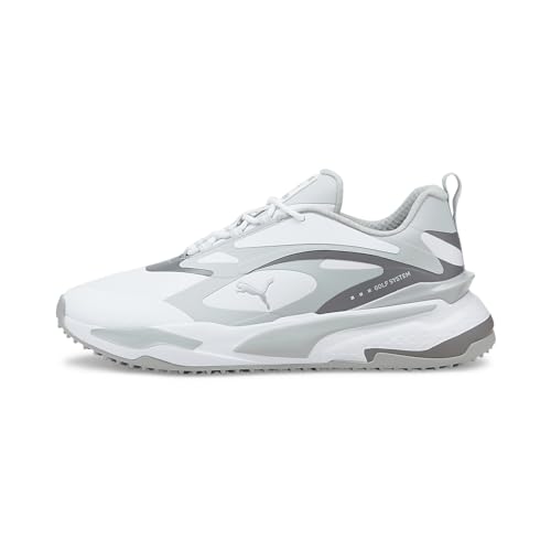 PUMA Unisex GS-Fast Golfschuh, White-High Rise-Quiet Shade, 40 EU von PUMA