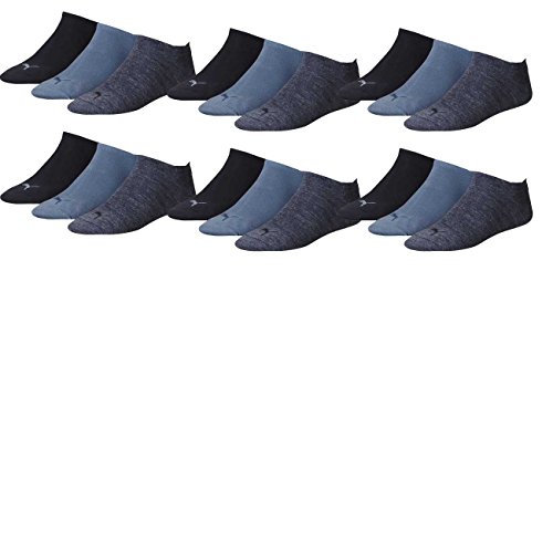 PUMA Unisex Invisible Sneaker Socken 6er Pack, Größe:39-42, Farbe:denim blue (460) von PUMA