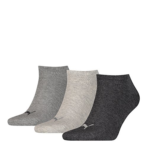 PUMA Unisex Invisible Sneaker Socken 6er Pack, Größe:43-46;Farbe:anthracite. lightr grey mel/middle grey mel von PUMA