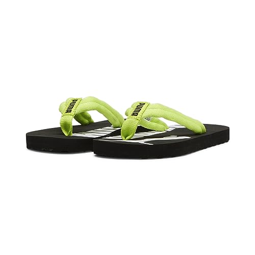PUMA Unisex Kinder Epic V2 Flip-Flop, Lime Pow Puma Black Puma White, 29 EU von PUMA