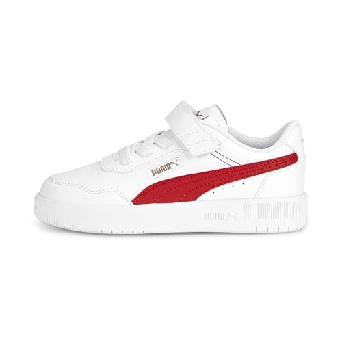 PUMA Unisex Kids' Fashion Shoes COURT ULTRA AC+ PS Trainers & Sneakers, PUMA WHITE-FOR ALL TIME RED-CLYDE ROYAL-PUMA GOLD, 33 von PUMA
