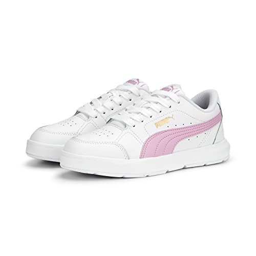 PUMA Unisex Kids' Fashion Shoes EVOLVE COURT JR Trainers & Sneakers, PUMA WHITE-LILAC CHIFFON-PUMA GOLD, 38 von PUMA