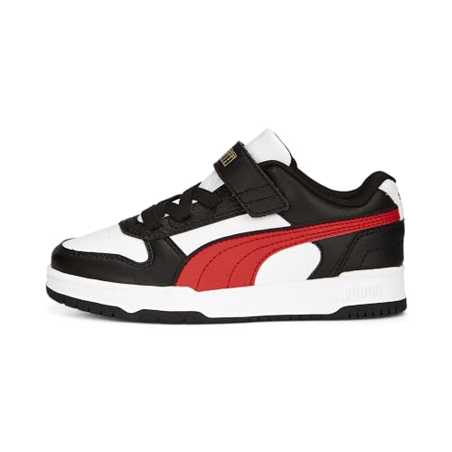 PUMA Unisex Kids' Fashion Shoes RBD GAME LOW AC+PS Trainers & Sneakers, PUMA WHITE-FOR ALL TIME RED-PUMA BLACK-PUMA GOLD, 34 von PUMA