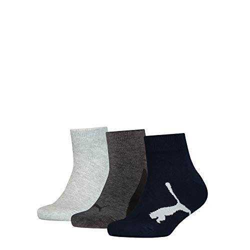 Puma Kinder Quarter Socken, Schwarz, 31/34 (3er Pack) von PUMA