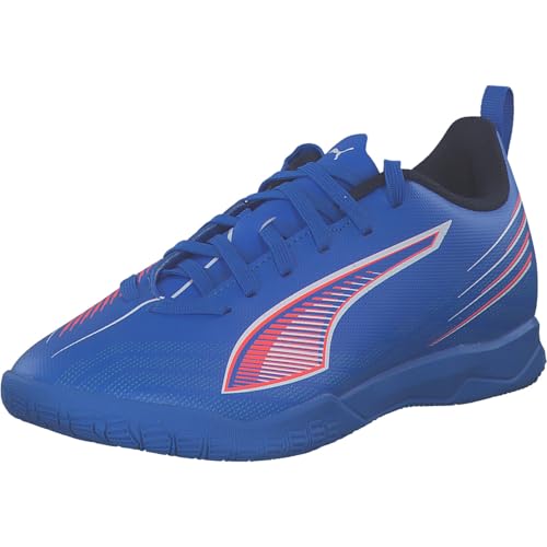 PUMA Unisex Kinder 6 Play It Jr Fussballschuh, Ultra Blau Weiß Leuchtend Rot von PUMA