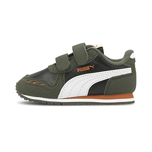 PUMA Unisex-Kinder Cabana Racer SL V INF Sneaker, Puma Black Puma White Dragon Fire, 21 EU von PUMA
