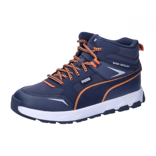 PUMA Unisex Kinder Evolve Trail Jr Sneaker, Club Navy Maple Syrup, 35.5 EU von PUMA