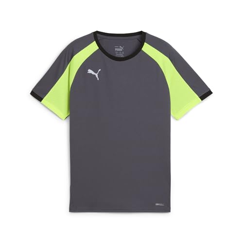 PUMA Unisex-Kinder IndividualLIGAJersey Jr T-Shirts, Galactic Gray-Yellow Alert von PUMA