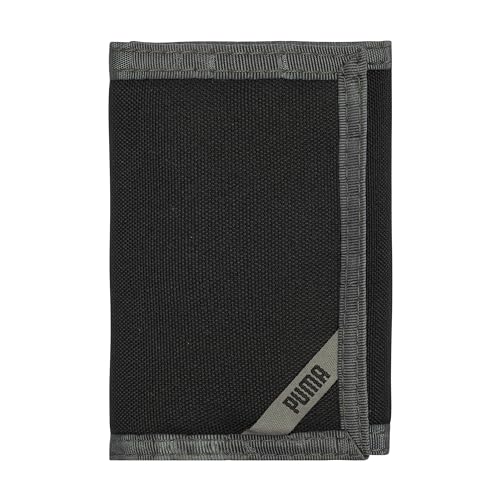 PUMA Unisex-Kinder Little Kids Rise Trifold Wallet Geldbörse, schwarz/grau, Einheitsgröße von PUMA