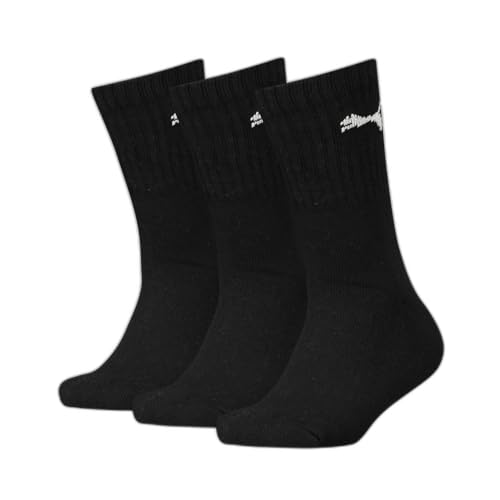 PUMA Unisex Kinder Socken (3er Pack), Schwarz, 35-38 EU von PUMA