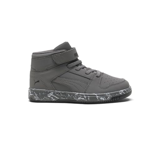 PUMA Unisex-Kinder Rebound Layup Mid Hook and Loop Schuhe Sneaker, Cool Dark Gray-Black Ss25, 12.5 Little Kid von PUMA