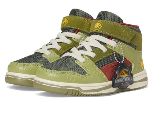 PUMA Unisex-Kinder Rebound Layup Mid Jurassic World Klettschuhe Sneaker, Green Moss-Mars Rot-Gelb Sizzle, 3.5 Little Kid PUMA Unisex-Kinder Rebound Layup Mid Jurassic World Klettschuhe Sneaker, Green Moss-Mars Rot-Gelb Sizzle, 3.5 Little Kid von PUMA