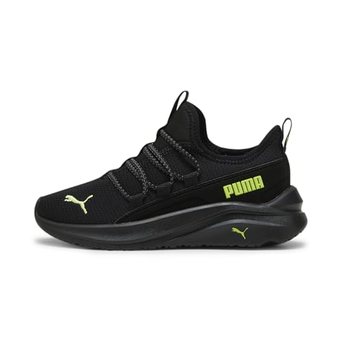 Puma Unisex-Kinder Softride One4all Schlupf-Sneaker, Puma Schwarz-Limette, Pow-cool, Dunkelgrau, 1.5 Little Kid von PUMA