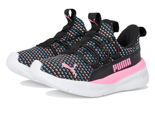 PUMA Unisex-Kinder Softride One4all Schlupfschuhe, Black-fast Pink Ah25, 12.5 Little Kid von PUMA