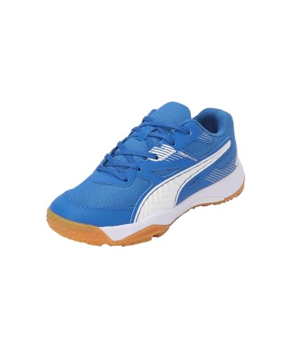PUMA Jungen Unisex Kinder Solarflash Jr Ii Indoor Court Shoe, Royal White Gum, 28 EU von PUMA