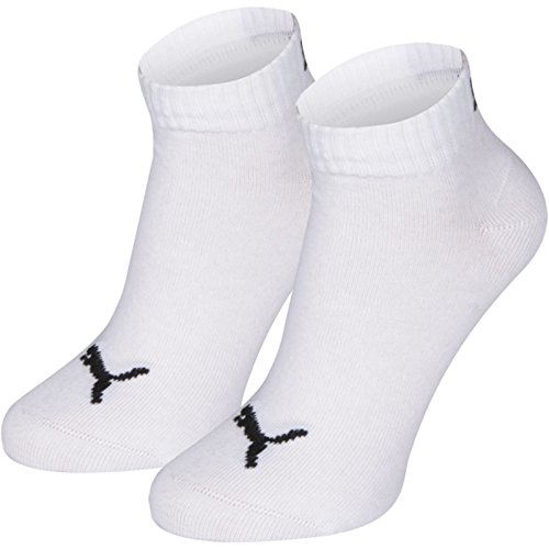 PUMA Unisex Kinder Sportsocken Quarter 2er Pack, Weiß (Weiß), 23-26 von PUMA