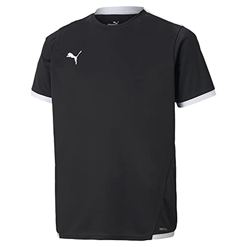 PUMA Unisex-Kinder TeamLIGA Jersey T-Shirt, Black Weiß, X-Large von PUMA