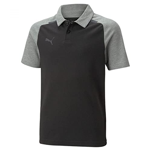 PUMA Unisex Kinder Teamcup Casuals Jr Polo, Schwarz, 128 von PUMA