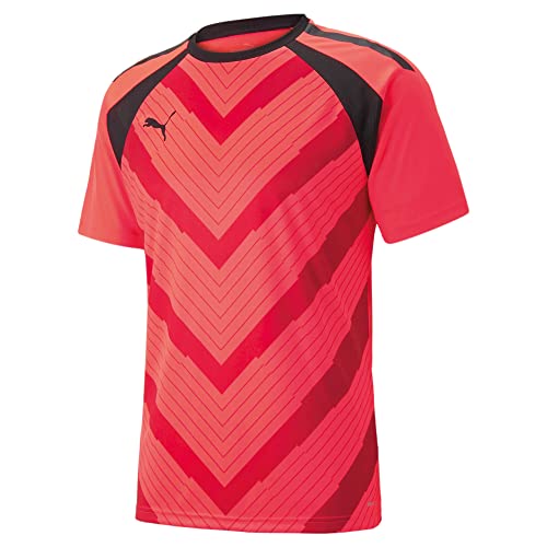 PUMA Unisex Kinder Teamliga Graphic Jersey Jr Fußballtrikot, Feuriges Korallenrot, 140 von PUMA